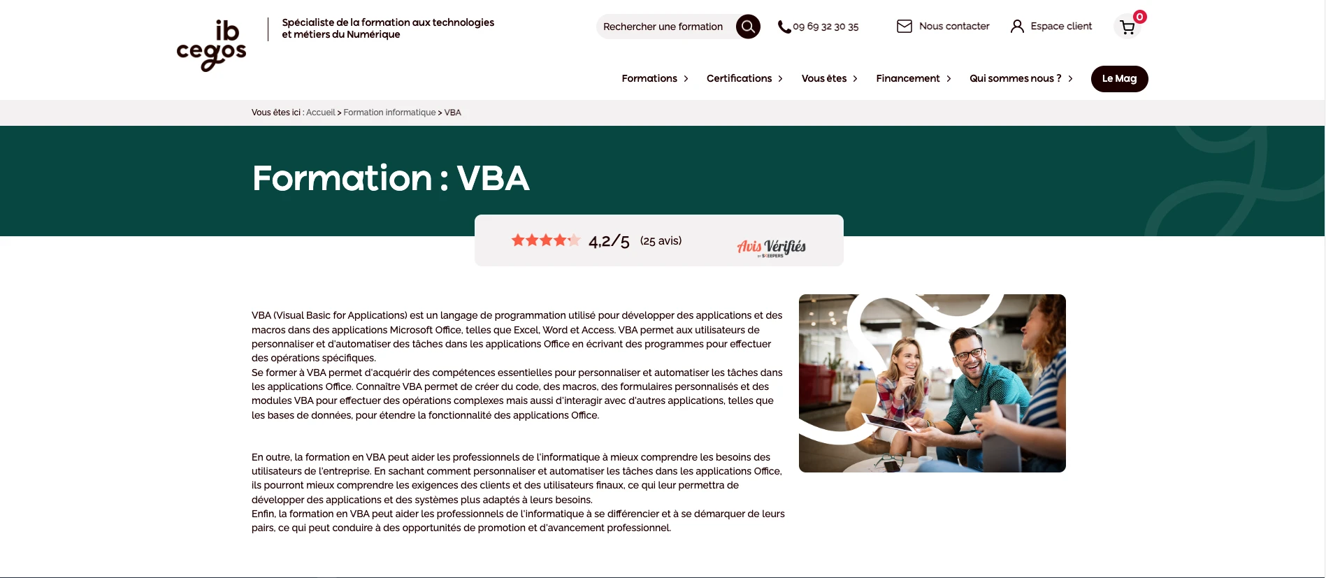 Cegos - Formation VBA en groupe