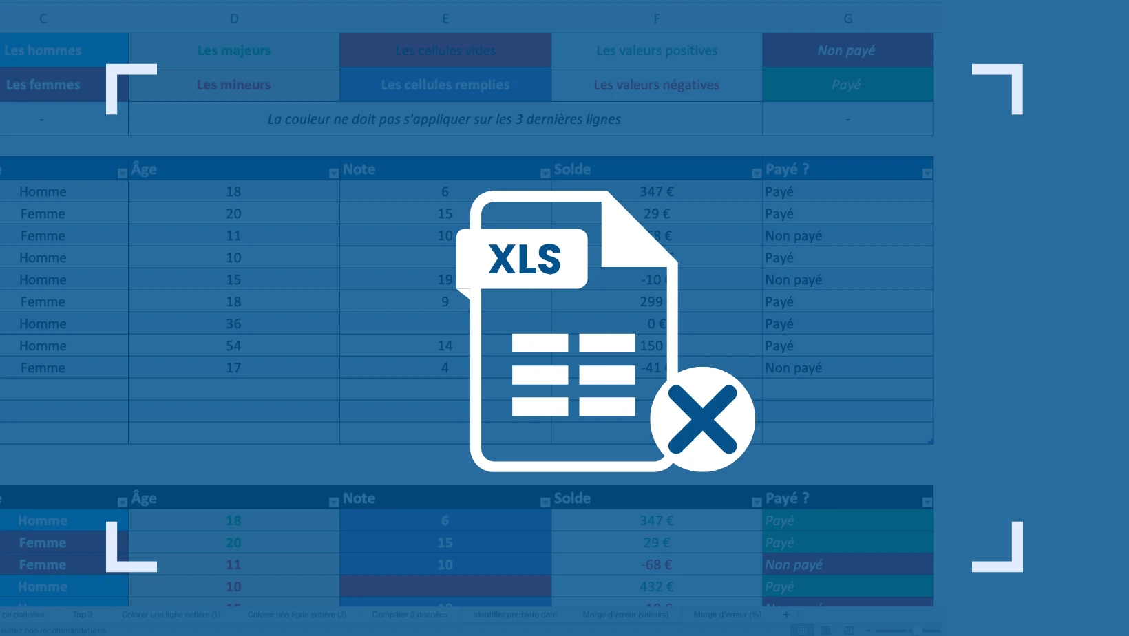 Les erreurs à ne plus faire sur son fichier Excel